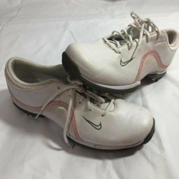 Nike Women's Sneakers Golf Shoes White Pink Size 6 - Picture 2 of 12